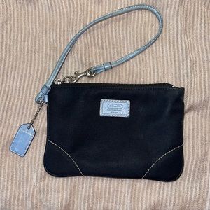 Coach Black Nylon Wristlet